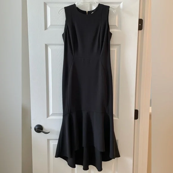 Calvin Klein | Dresses | Calvin Klein Asymmetrical Black Dress | Poshmark